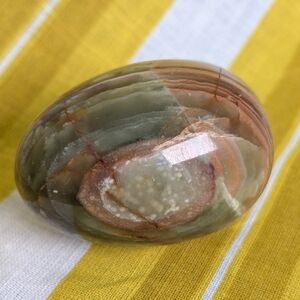 Natural Heavy Green Onyx Stone Easter Egg 3" (10oz)